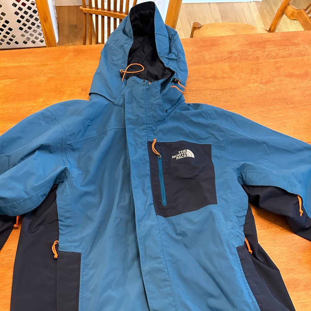 Men's north face blue jacket shell